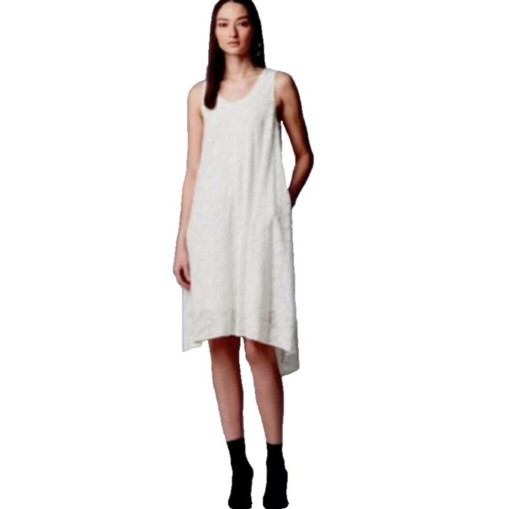 Simply Vera Vera Wang Hi‑Lo White Tank Dress Size Large Sleeveless Pre‑Owned